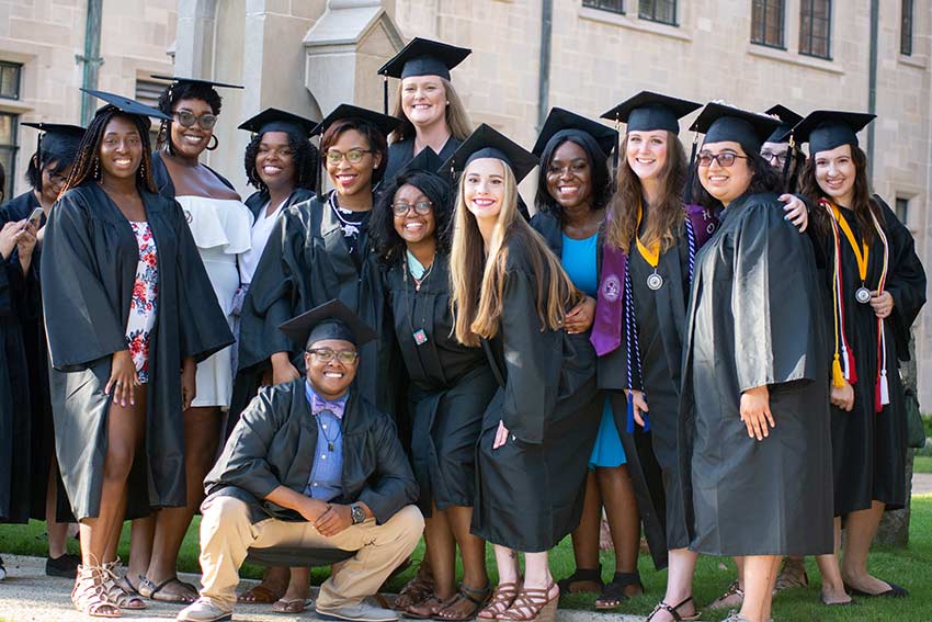 Group photo of students in robes.